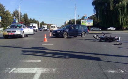 ДТП на ул Дзержинского с участием мотоциклиста