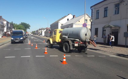 Произошло ДТП на переходе на перекрестке улиц Ленина и Советской в Кобрине