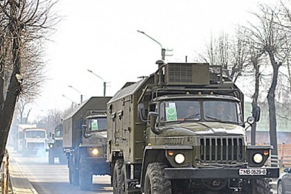 Минобороны предупреждает водителей о движении колонн военной техники на командно-штабное учение
