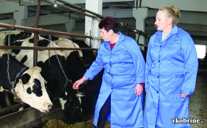 Лідары машыннага даення ў ААТ «Агра-Кобрынскае» - Валянціна Шыла і Святлана Карпіна