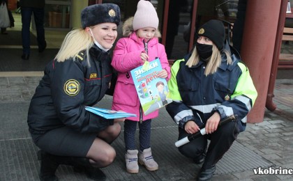 В Кобрине сотрудники ГАИ провели профилактическую акцию для малышей