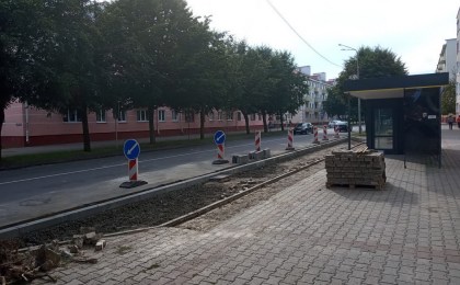 Проводится ремонт остановочного пункта «Средняя школа №5» в Кобрине. Где останавливается транспорт?