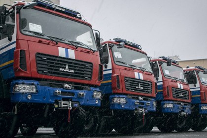 Инновационные пожарные машины белорусского производства поступили в подразделения МЧС