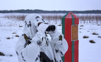 Новобранцы выступили в первый пограничный наряд