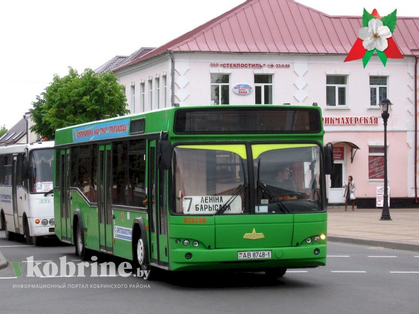9 мая, в связи с проведением митинга, в Кобрине изменится схема движения автобусов