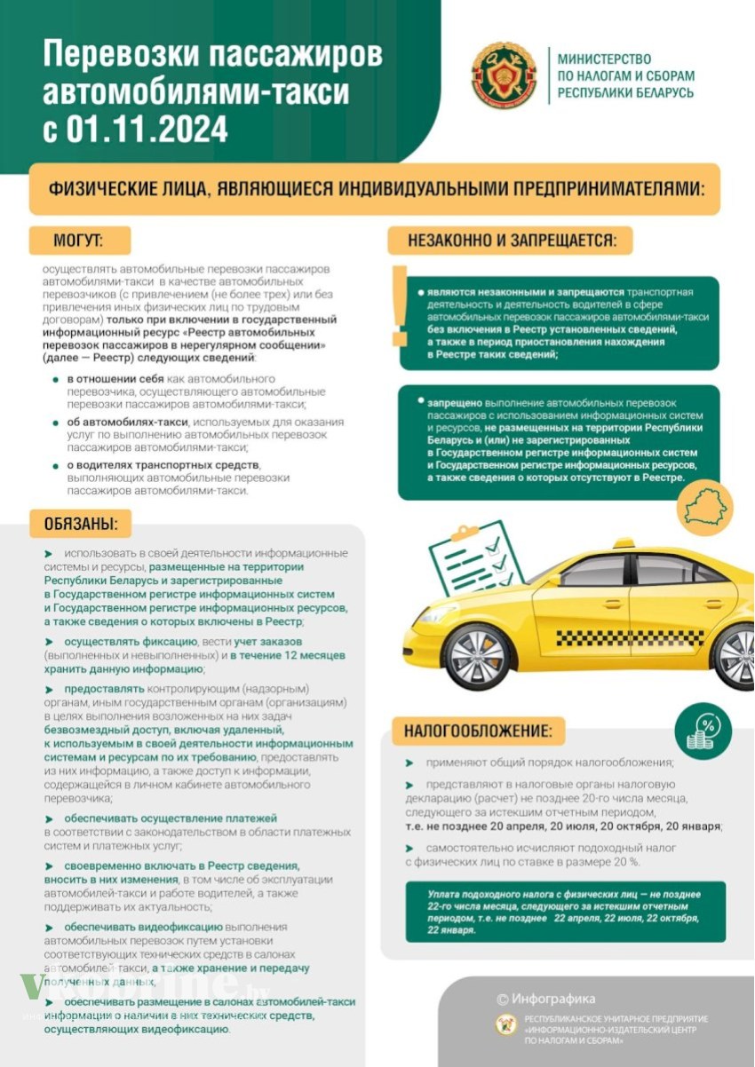 Как платить налоги таксистам