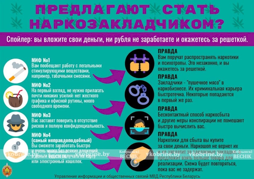 Что делать, если предлагают стать наркозакладчиком