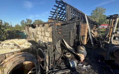 2 пожара в Кобринском районе - горел дом в Андроново и хозяйственное строение в деревне Именин