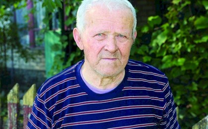 Житель д. Октябрь Николай Кирилюк в свой 91 год сохраняет бодрость духа и гордится своей страной