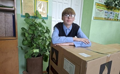 Чистая планета начинается с тебя - Арсений Кешко из Залесской средней школы сдал 181 кг. макулатуры