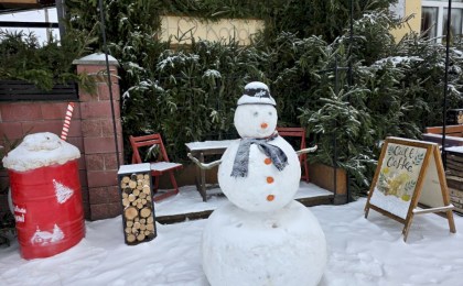 Снеговик в центре Кобрина влюбил в себя жителей города