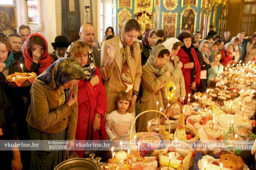 Освящение куличей и пасок в Кобрине - где и когда 